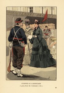 Zastaveno na barikádě, průsmyku z Pařížské komuny od François Courboin