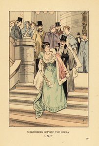 Předplatitelé opouštějící operu od François Courboin