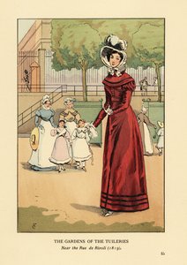 Žena na procházce v zahradách Tuileries, poblíž rue de Rivoli od François Courboin
