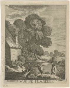 Vlámská krajina Vue de Flandere (název na objektu) od François Deroy