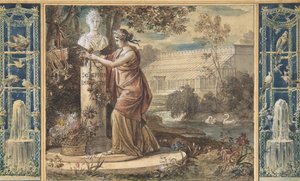 Alegorie císařovny Josephine jako patronky zahrad v Malmaison, ca. 1805-6.