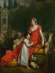 Elisa Bonaparte se svou dcerou Napoleonou Baciocchi