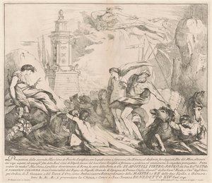 Seconda Macchina pro Čínu z roku 1741: Neptun a amfitrit od François Hutin