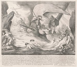 Seconda Macchina pro Čínu z roku 1742: Odysseus a Sirény od François Hutin