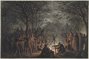 Tábor kozáků mimo Muiderpoort v Amsterdamu, 1813
