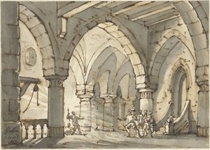 Scéna ze hry Don Luis de Vargas od François Joseph Pfeiffer (II)