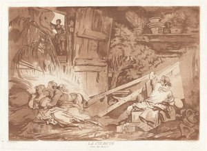 Tumble od François Philippe Charpentier after Jean Honoré Fragonard, published by Pierre François Basan