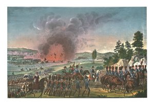 Ústup Francouzů po bitvě u Lipska, 19. října 1813, c1850