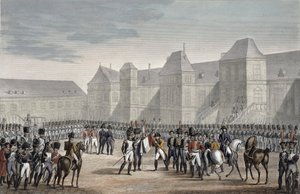Abdikace Napoleona a jeho odchod z Fontainebleau na Elbu, 20. dubna 1814