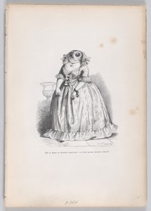 Představovala se jako nadřazená sova a byla to jen směšná sova ze Scenes z..., ca. 1837-47. od François Rouget