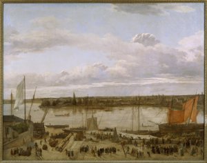 Pohled na přístav Nantes od François Sablet