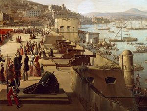 Zbraně v pevnosti detailů. Obraz Franse Vervloeta (1795-1872) Neapol, Museo Nazionale di San Martino
