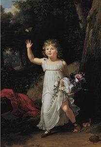 Francouzština:  Portrét mladého Edgara Clarkea Portrét Edgara Clarkea v plné velikosti v lese. od Francois Xavier Fabre