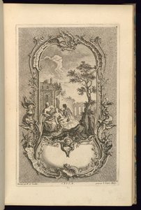 Design pro kartuše s velkými a malými přihrádkami od François de Cuvilliés the Elder