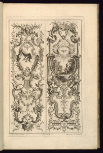 Design pro dva panely od François de Cuvilliés the Elder
