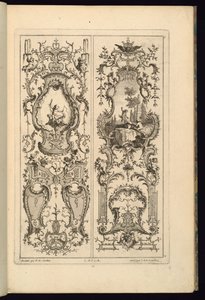 Design pro dva panely od François de Cuvilliés the Elder