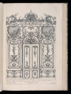 Stěna s dvojitými dveřmi, Livre de Lambris (Kniha obložení) od François de Cuvilliés the Elder