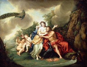 Jupiter a Juno (olej na měděné desce)