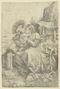 Madonna a dítě v krajině