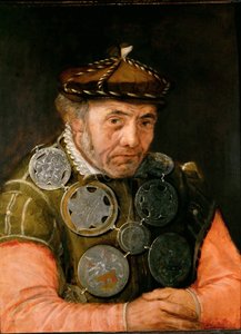 Portrét důstojníka cechu - Frans Floris, starší (1519-1570). Olej na dřevě, c. 1565. Rozměr : 63,7x49,2 cm. Uměleckohistorické muzeum, Vienne od Frans Floris