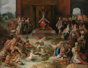 Alegorie na abdikaci císaře Karla v. v Bruselu Alegorie abdikace císaře Karla V od Frans Francken (II)
