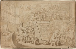 Umělecké studio [recto] od Frans Francken the Younger