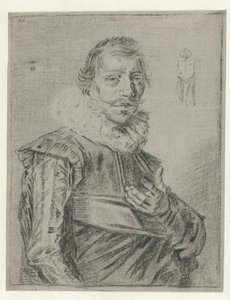 Portrét mladého muže s nataženou rukou od Frans Hals (manner of)
