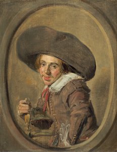 Mladý muž ve velkém klobouku, 16261629. od Frans Hals