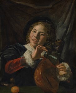 Chlapec s loutnou, cca 1625 (olej na plátně) od Frans Hals