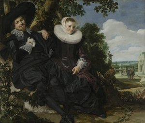 Portrét páru, pravděpodobně Isaac Abrahamsz Massa a Beatrix van der Laen, kolem roku 1622 (olej na plátně) od Frans Hals