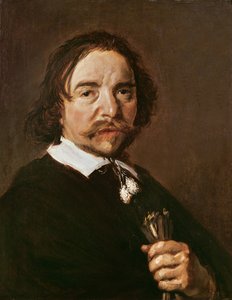 Portrét muže s rukavicí a černými vlasy, c.1657