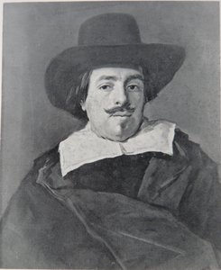 Portrét muže, který se dívá dopředu od Frans Hals