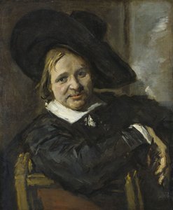 Portrét sedícího muže v měkkém klobouku od Frans Hals