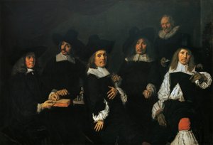 Regenti almužny pro staré muže v Harlemu od Frans Hals