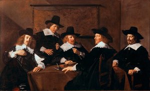 Regenti hospice Svatá Alžběta z Haarlemu Obraz od Franse Halse (asi 1580-1666) 1641 Ne. 252x153 cm Haarlem, Frans Hals Museum Holland od Frans Hals