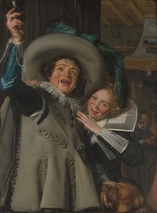 Mladý muž a žena v hostinci, 1623. od Frans Hals