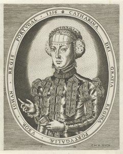 Portrét Kateřiny Habsburské Portréty králů, královen, princů a princezen (název série) od Frans Huys
