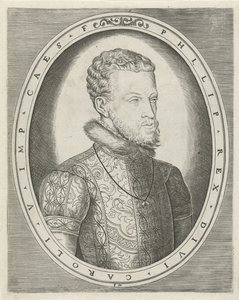 Portrét Karla V. Habsburského nebo španělského Filipa II Portréty králů, královen, princů a princezen (název série) od Frans Huys