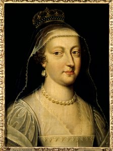 Portrét Anny Rakouské (1601-1666), francouzské královny. Obraz Franse Pourbuse Le Jeune (Francois (Franz) Porbus). od Frans II Pourbus