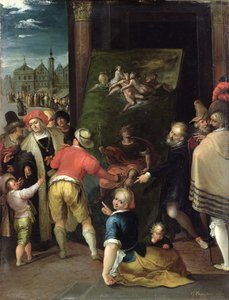 Apelles a obuvník, 1610-15 (olej na mědi)