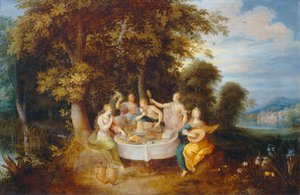 Les Cinq sens - Pět smyslů... od Frans II the Younger Francken
