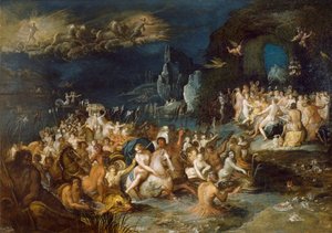 Neptunovy lázně od Franse Francken II nebo Francken Younger (1581-1642)