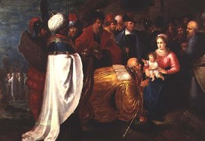Klanění tří králů od Frans II the Younger Francken