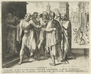 Lot nabádá dav, aby se uklidnil Incestus (název na předmětu) Historie osudu (název série)