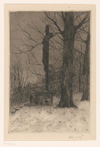 Krucifix vedle stromu od Frans Smissaert (signed by artist)