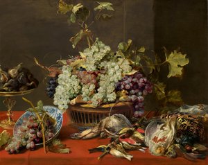 Zátiší s hrozny a zvěřinou od Frans Snyders