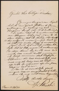 Dopis Augustu Allebému od Frans Stracké