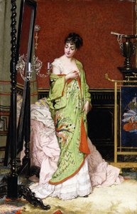 Zelené kimono, 1876 od Frans Verhas