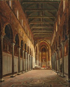 Interiér katedrály v Monreale Santa Maria Nuova
