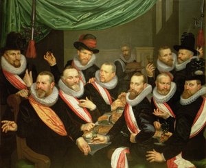 Banket důstojníků a podřízených Civilní gardy San Jorge od Frans de Grebber